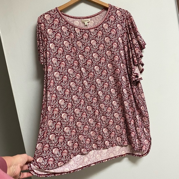 NWT MAX STUDIO FLUTTER SLEEVE TOP - 2X - Picture 4 of 9